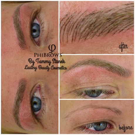 Microblading eyebrows; Permanent Makeup by Lasting Beauty Cosmetics